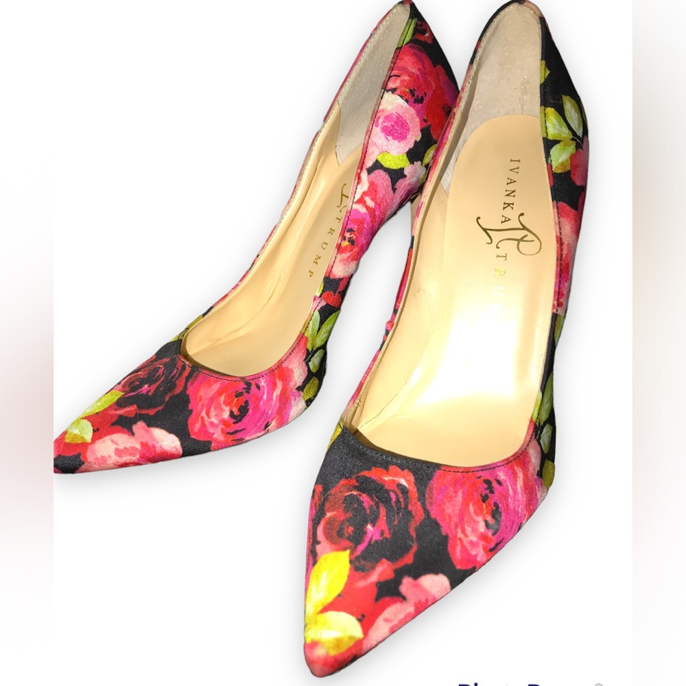 Ivanka trump bright floral pumps